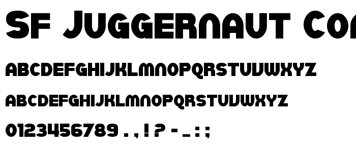 SF Juggernaut Condensed Bold font